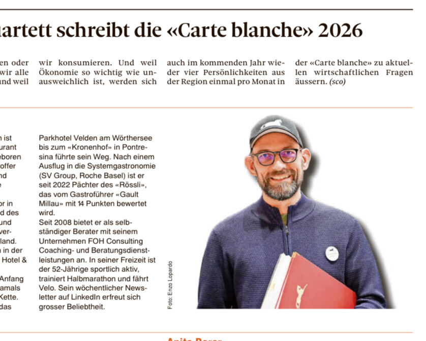 „Dieses Quartett schreibt für die ‚Carte blanche‘ 2026“