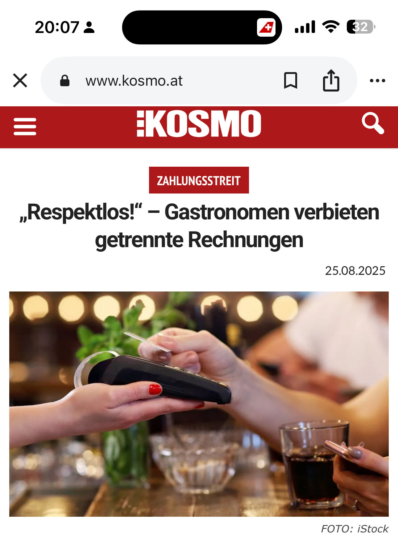 „Respektlos! Gastronomen verbieten getrenntes Zahlen“